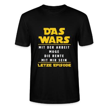 Das Wars Arbeit Rente - Stanley/Stella Unisex Bio-T-Shirt CRAFTER - Schwarz - Vorne - Alina (178cm) & Michal (187cm)