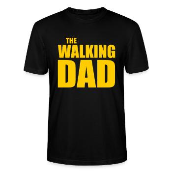 The walking dad - T-shirt bio CRAFTER Stanley Stella Unisexe - noir - Devant - Alina (178cm) & Michal (187cm)