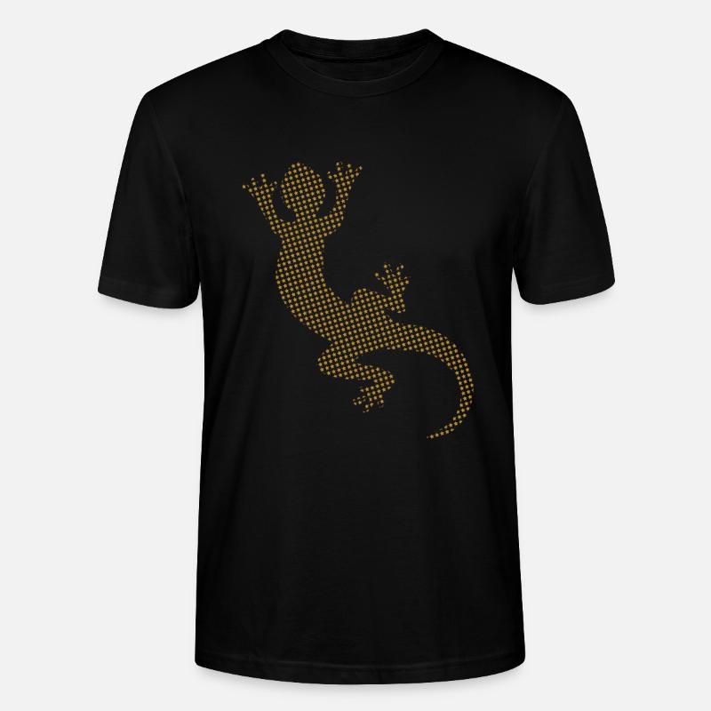 Eidechse Gecko - Stanley/Stella Unisex Bio-T-Shirt CRAFTER - Schwarz