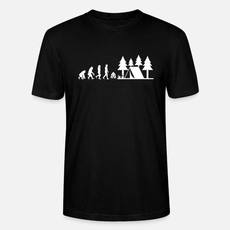 ÉVOLUTION DU CAMPING - T-shirt bio CRAFTER Stanley Stella Unisexe - noir