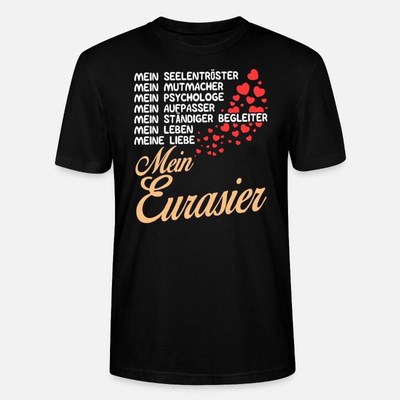 Eurasier - Mein - Stanley/Stella Unisex Bio-T-Shirt CRAFTER - Schwarz