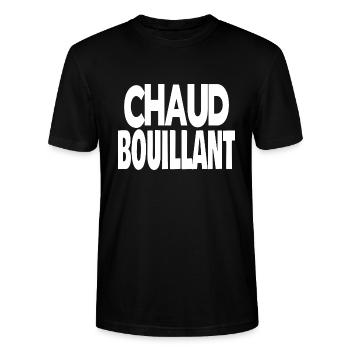 chaud bouillant - T-shirt bio CRAFTER Stanley Stella Unisexe - noir - Devant - Alina (178cm) & Michal (187cm)