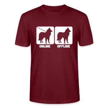 Berger Belge - T-shirt bio CRAFTER Stanley Stella Unisexe - bordeaux - Devant - Alina (178cm) & Michal (187cm)
