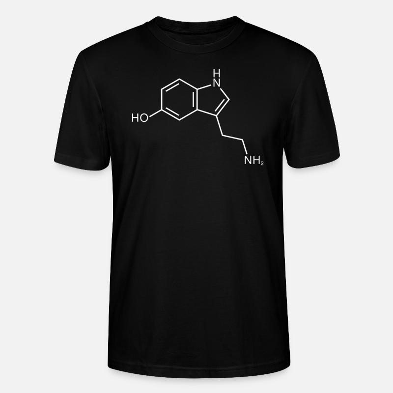 Sérotonine structure chimie bonheur - T-shirt bio CRAFTER Stanley Stella Unisexe - noir