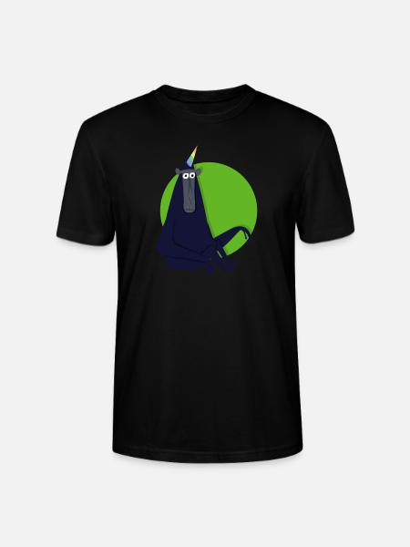 Lustiger Einhorn Affe - Stanley/Stella Unisex Bio-T-Shirt CRAFTER - Schwarz
