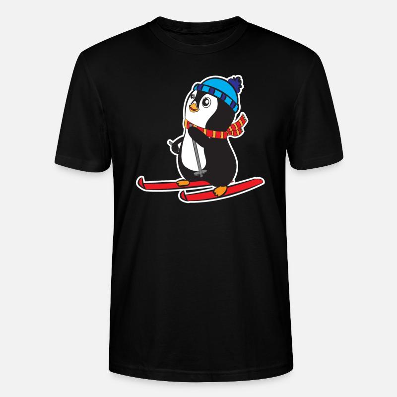 Pinguin Ski - Stanley/Stella Unisex Bio-T-Shirt CRAFTER - Schwarz