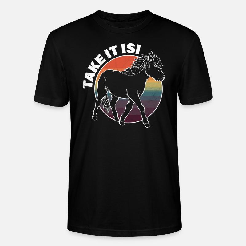 Isländer Pferd Pony - Stanley/Stella Unisex Bio-T-Shirt CRAFTER - Schwarz