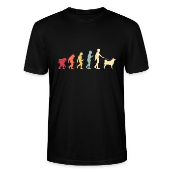 Akita - Stanley/Stella Unisex Bio-T-Shirt CRAFTER - Schwarz - Vorne - Alina (178cm) & Michal (187cm)