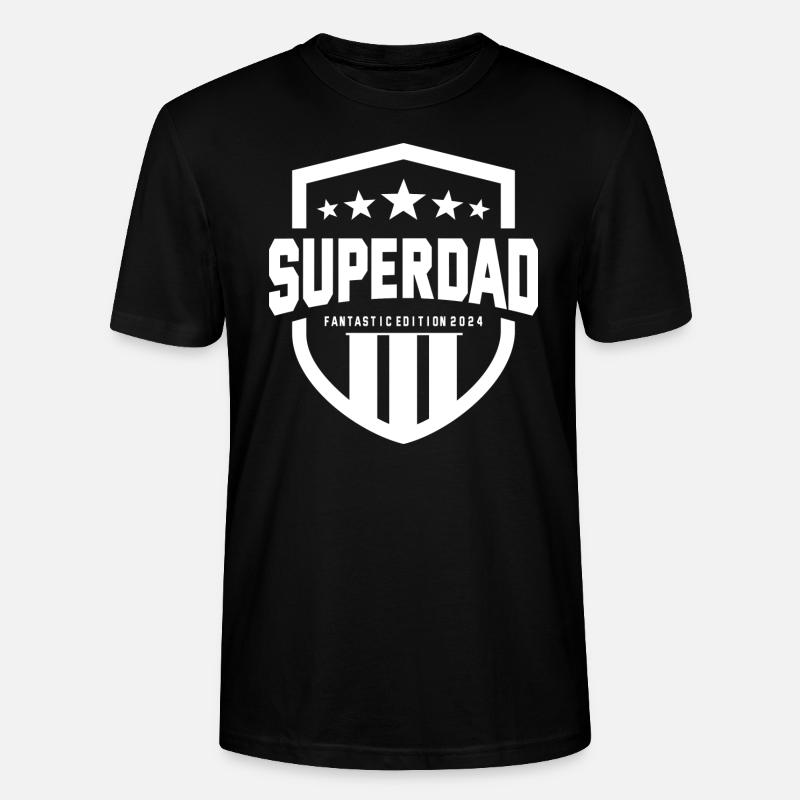 Superdad White - T-shirt bio CRAFTER Stanley Stella Unisexe - noir