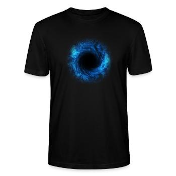 black hole - connection to the source, DD / - Stanley/Stella CRAFTER Unisex Organic T-Shirt - black - Front - Alina (178cm) & Michal (187cm)