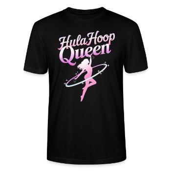 Dance Hoop Girl Dancer Hoop - Stanley/Stella CRAFTER Unisex Organic T-Shirt - black - Front - Alina (178cm) & Michal (187cm)