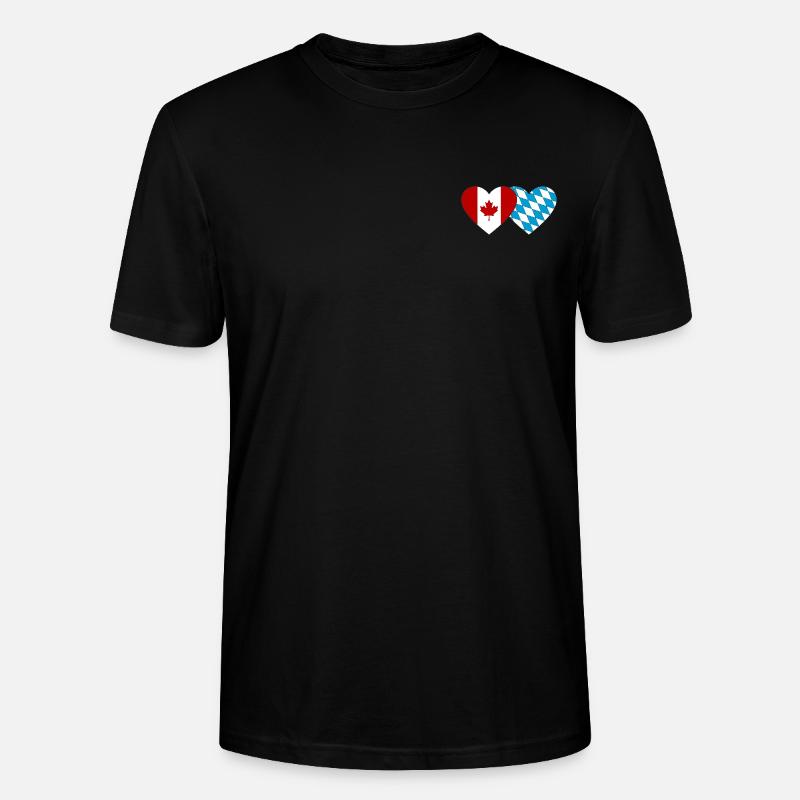 Drapeau du Canada Bavaria Cœur - T-shirt bio CRAFTER Stanley Stella Unisexe - noir