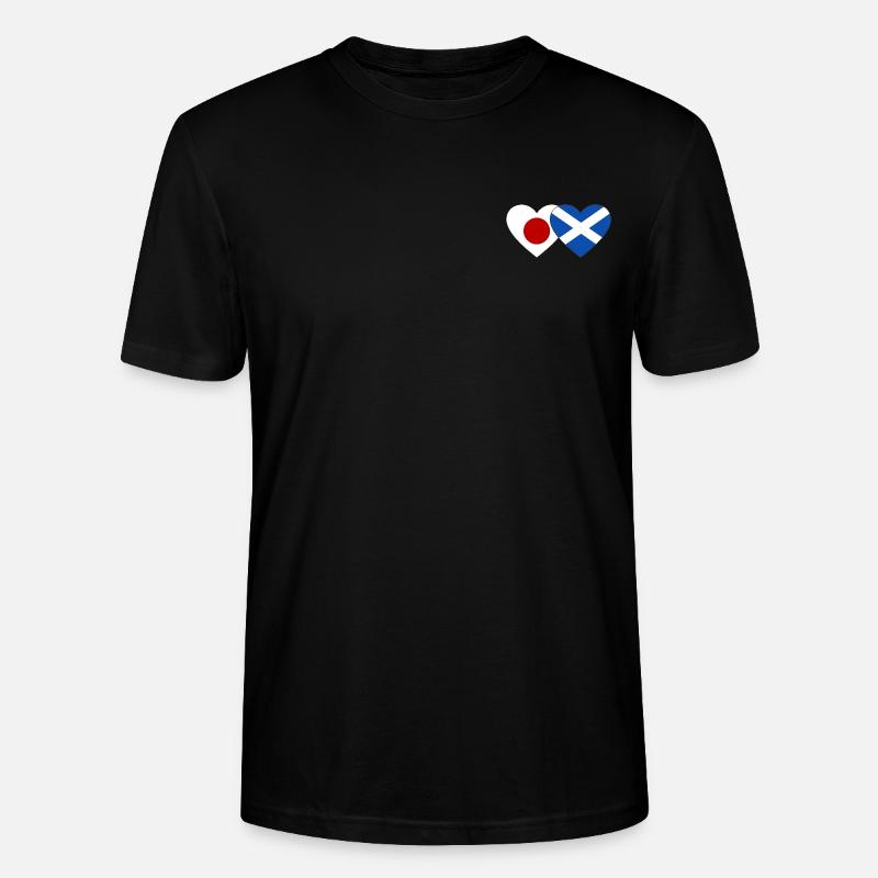 Japon Ecosse Drapeau Coeur - T-shirt bio CRAFTER Stanley Stella Unisexe - noir