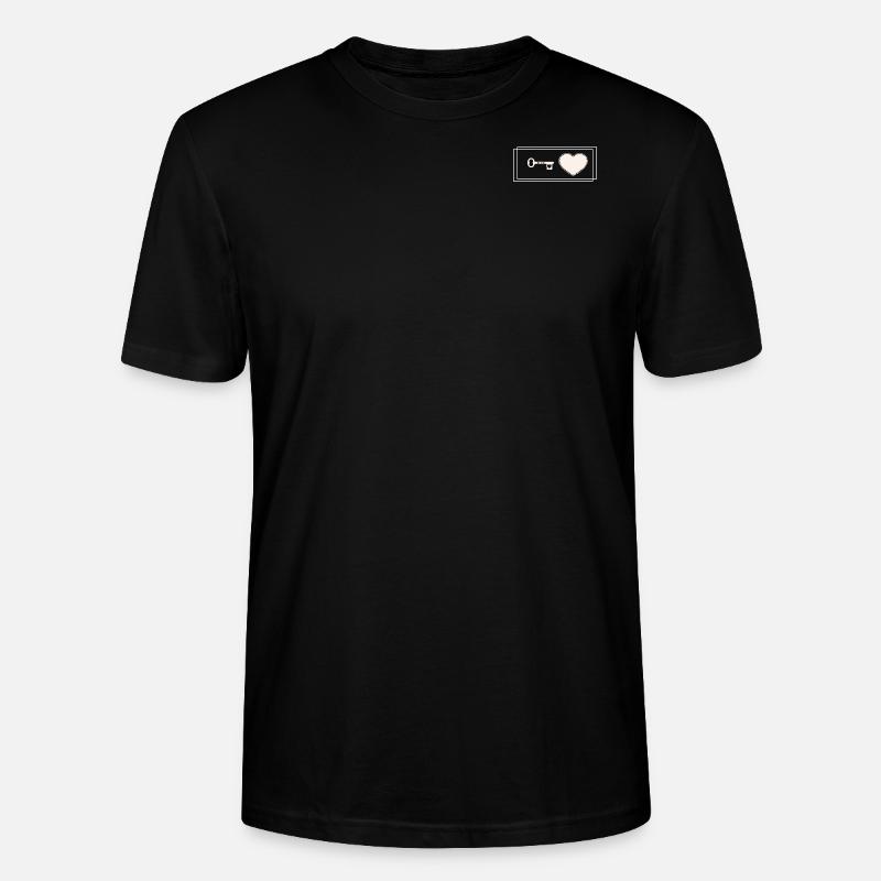Cœur avec clé - T-shirt bio CRAFTER Stanley Stella Unisexe - noir