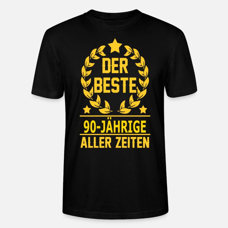 90-JÄHRIGE - Stanley/Stella Unisex Bio-T-Shirt CRAFTER - Schwarz