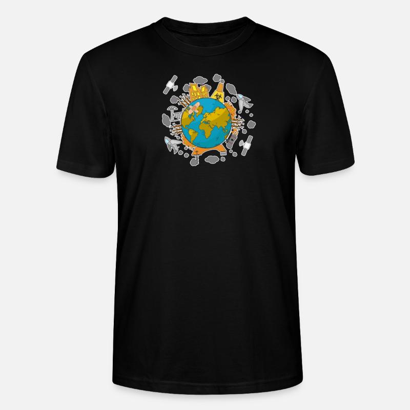 Pollution pour les écologistes - T-shirt bio CRAFTER Stanley Stella Unisexe - noir