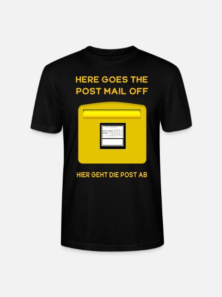Here goes the post mail off. Hier geht die Post ab - Stanley/Stella Unisex Bio-T-Shirt CRAFTER - Schwarz
