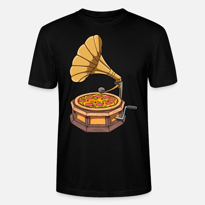 Pizza Phonographe - T-shirt bio CRAFTER Stanley Stella Unisexe - noir