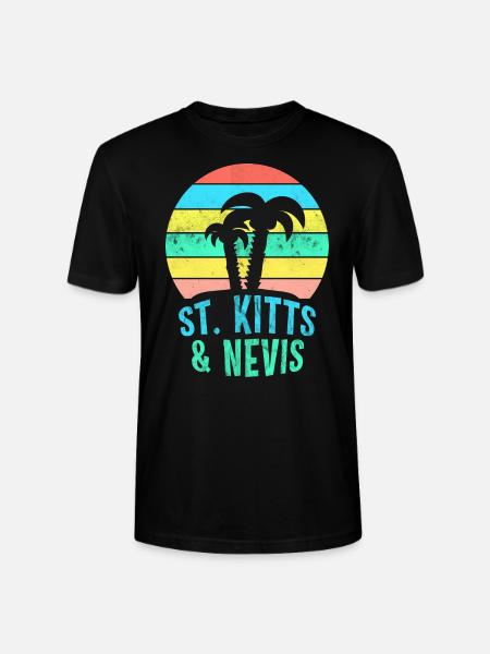 ST. KITTS & NEVIS - Stanley/Stella CRAFTER Unisex Organic T-Shirt - black