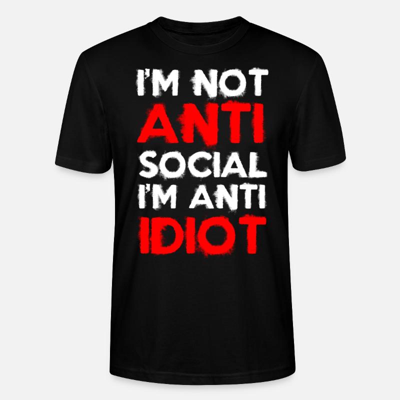 Provocation du bureau des idiots - T-shirt bio CRAFTER Stanley Stella Unisexe - noir
