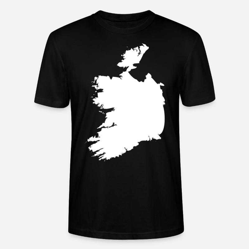 Drapeau de carte d'Irlande - T-shirt bio CRAFTER Stanley Stella Unisexe - noir