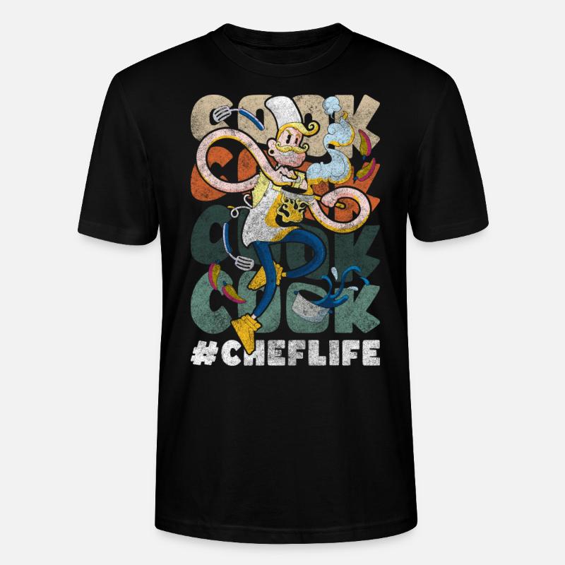 Koch Chef Kochkunst Geschmack - Stanley/Stella Unisex Bio-T-Shirt CRAFTER - Schwarz