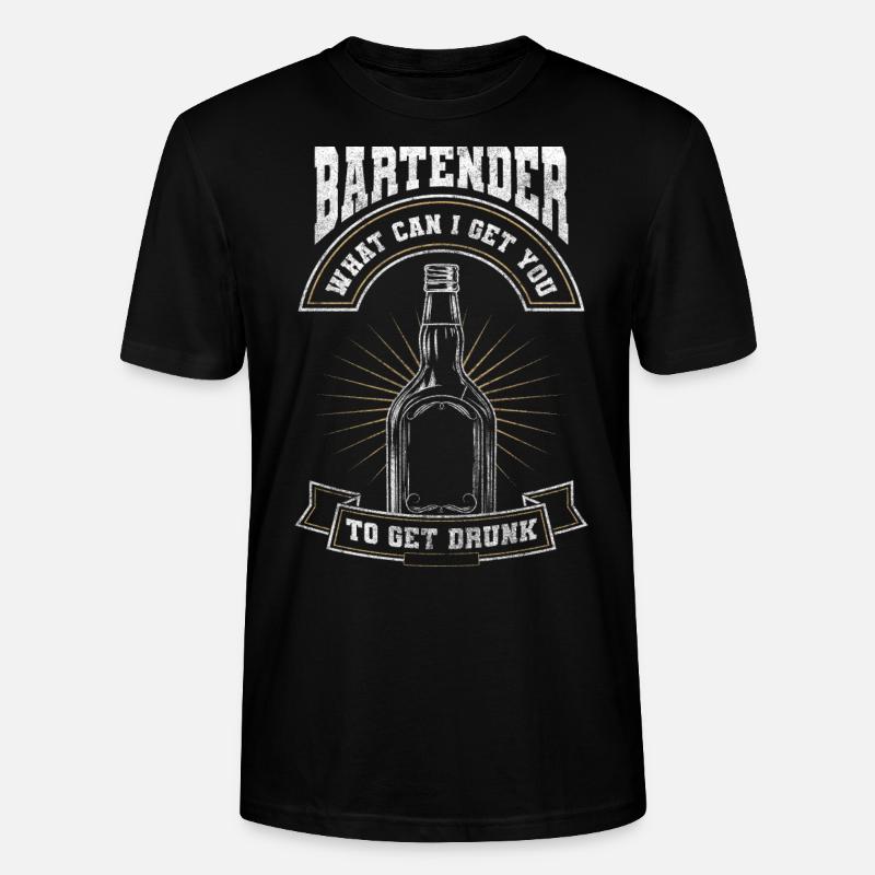 Bar Kellner Mixgetränk Beruf - Stanley/Stella Unisex Bio-T-Shirt CRAFTER - Schwarz