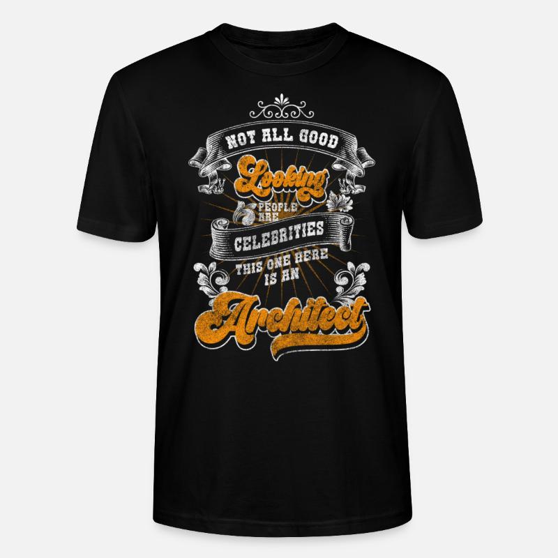Engineer Style House Construction Builder - Stanley/Stella CRAFTER Unisex Organic T-Shirt - black