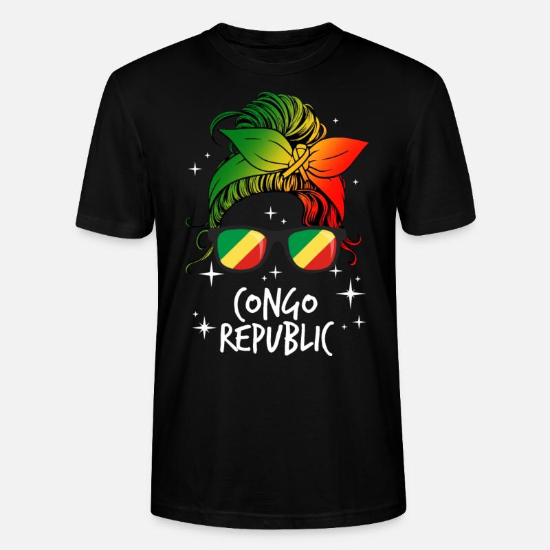 Kongo Republik - Stanley/Stella Unisex Bio-T-Shirt CRAFTER - Schwarz