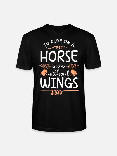 Riding Animals Show Jumping - Stanley/Stella CRAFTER Unisex Organic T-Shirt - black