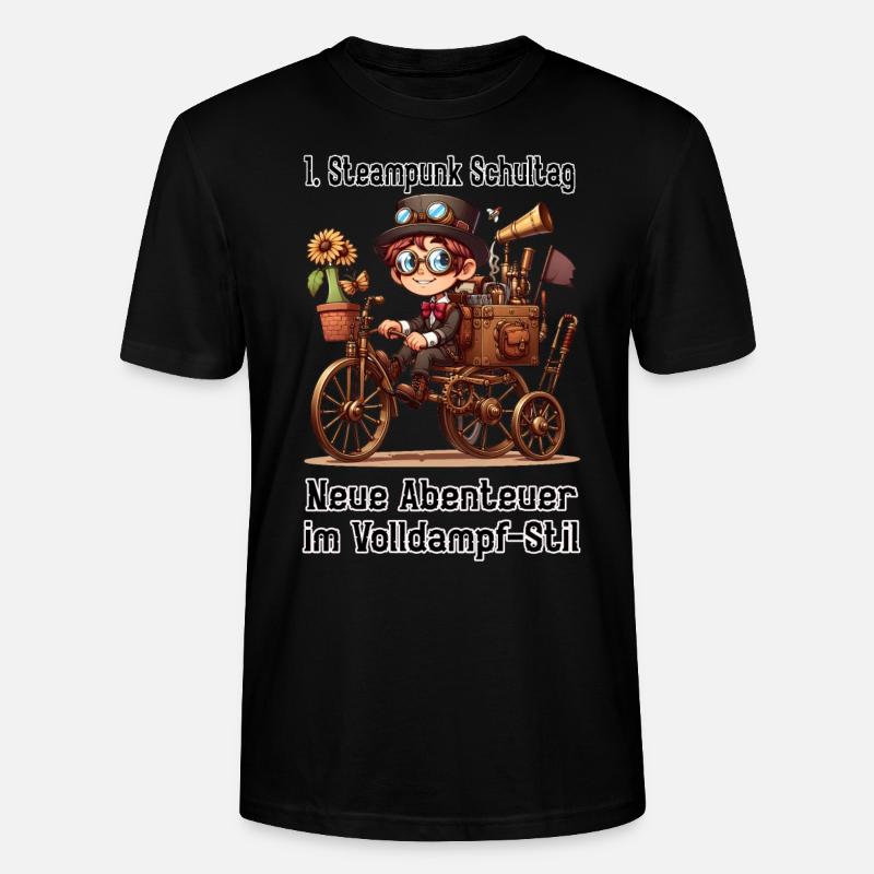 Première journée d’école Steampunk - T-shirt bio CRAFTER Stanley Stella Unisexe - noir