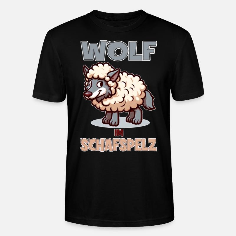 Wolf im Schafspelz - Stanley/Stella Unisex Bio-T-Shirt CRAFTER - Schwarz