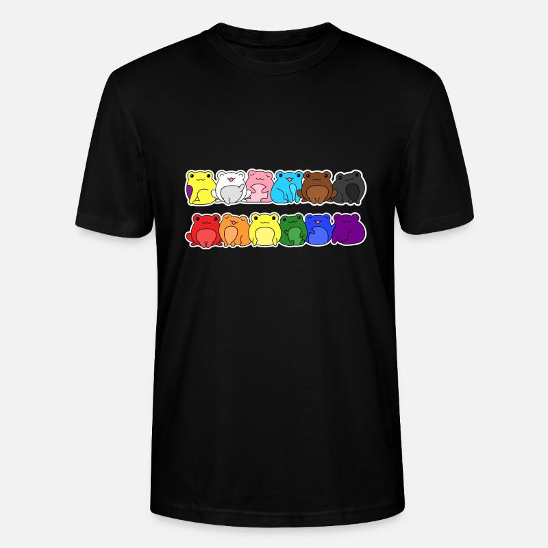 Pride Progress FlagFrog Equality - Stanley/Stella CRAFTER Unisex Organic T-Shirt - black