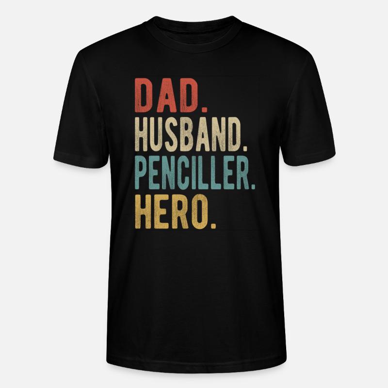 Comiczeichner Papa Ehemann Held - Stanley/Stella Unisex Bio-T-Shirt CRAFTER - Schwarz