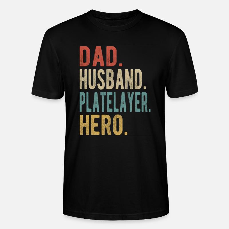 Plattenleger Papa Ehemann Held - Stanley/Stella Unisex Bio-T-Shirt CRAFTER - Schwarz