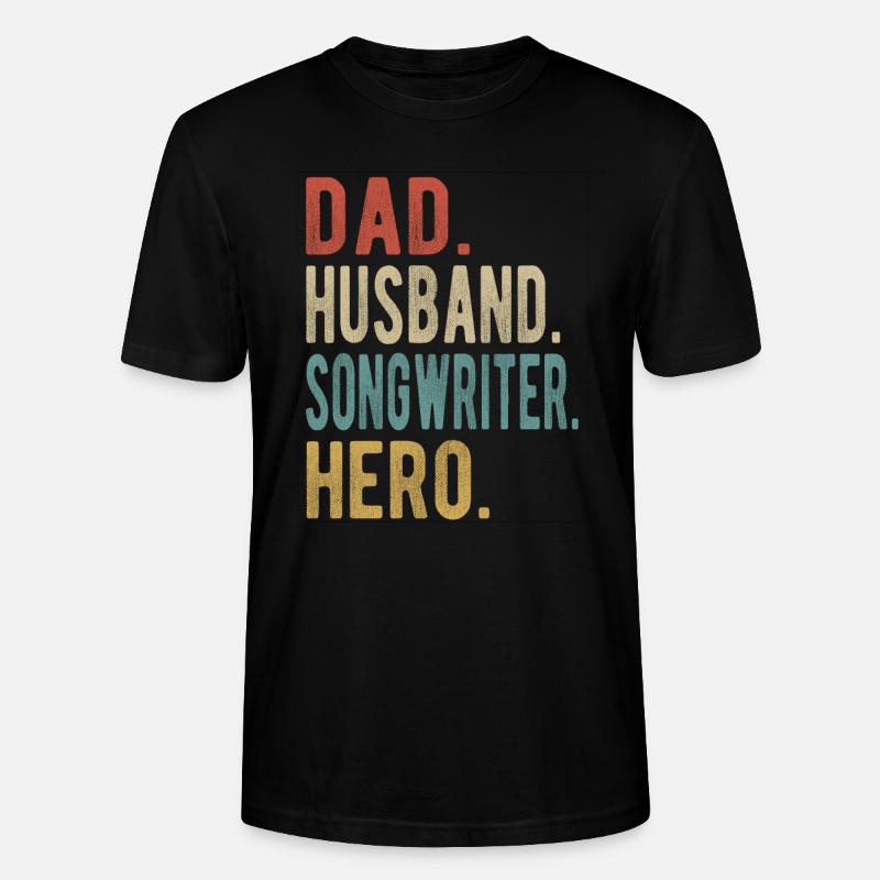 Songwriter Papa Ehemann Held - Stanley/Stella Unisex Bio-T-Shirt CRAFTER - Schwarz