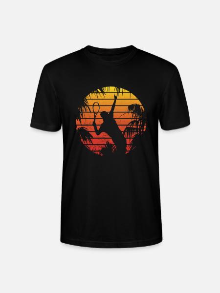 Retro Tennis - Stanley/Stella CRAFTER Unisex Organic T-Shirt - black
