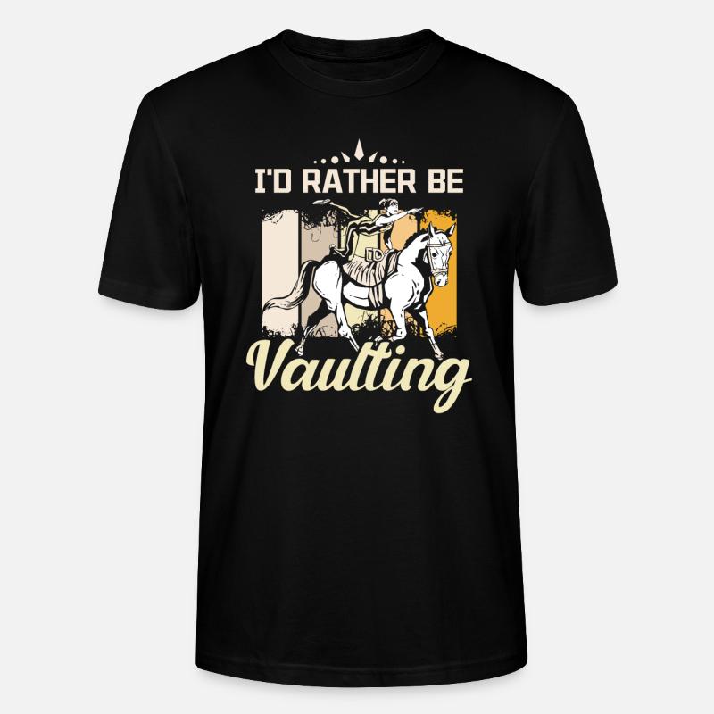 I'd rather be vaulting - Stanley/Stella CRAFTER Unisex Organic T-Shirt - black