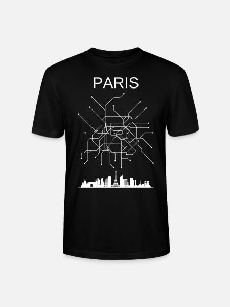 Paris city - Stanley/Stella CRAFTER Unisex Organic T-Shirt - black