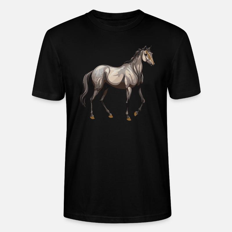 Pferd Tier - Stanley/Stella Unisex Bio-T-Shirt CRAFTER - Schwarz