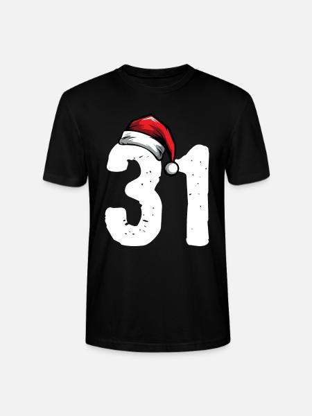 31 Numéro Noël - T-shirt bio CRAFTER Stanley Stella Unisexe - noir