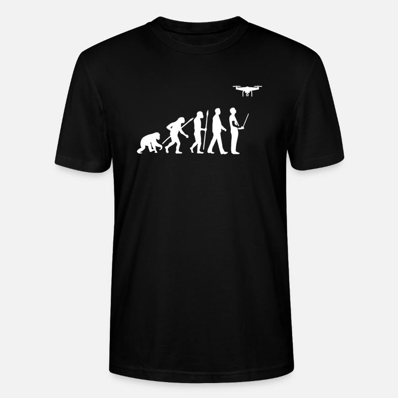Drone évolution - T-shirt bio CRAFTER Stanley Stella Unisexe - noir