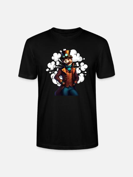 Inventive Otter Steampunk Technikotter - Stanley/Stella CRAFTER Unisex Organic T-Shirt - black
