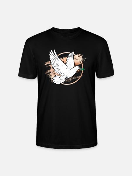 Friedenstaube - Stanley/Stella Unisex Bio-T-Shirt CRAFTER - Schwarz