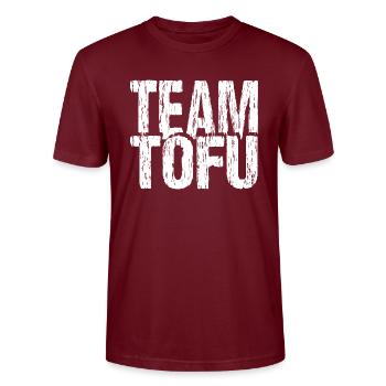 Équipe Tofu - T-shirt bio CRAFTER Stanley Stella Unisexe - bordeaux - Devant - Alina (178cm) & Michal (187cm)