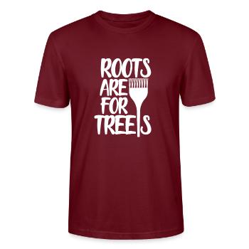 hair stylist - Stanley/Stella CRAFTER Unisex Organic T-Shirt - burgundy - Front - Alina (178cm) & Michal (187cm)