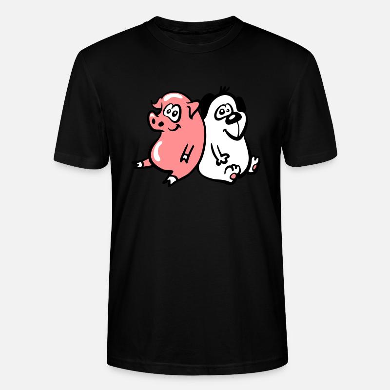 Schweinehund 3 - Stanley/Stella Unisex Bio-T-Shirt CRAFTER - Schwarz