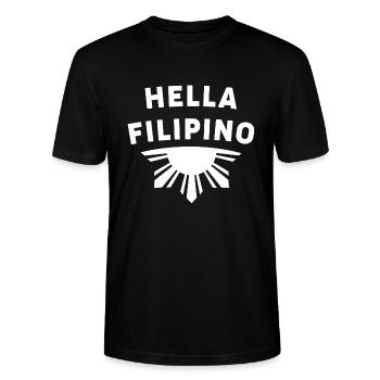 Hella Filipino Design für stolze Pinoys - Stanley/Stella Unisex Bio-T-Shirt CRAFTER - Schwarz - Vorne - Alina (178cm) & Michal (187cm)