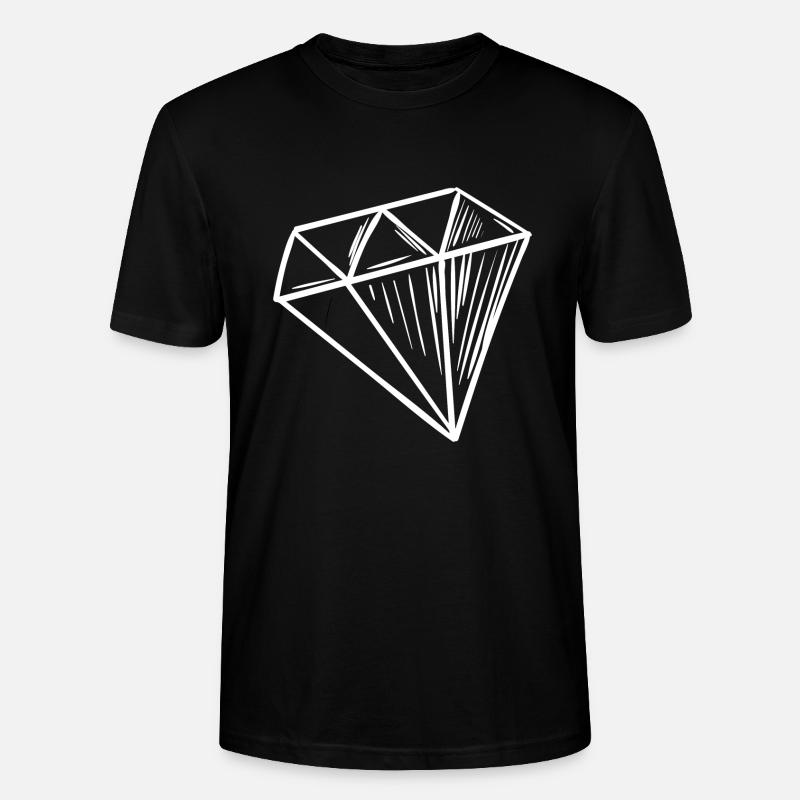 Diamant blanc - T-shirt bio CRAFTER Stanley Stella Unisexe - noir