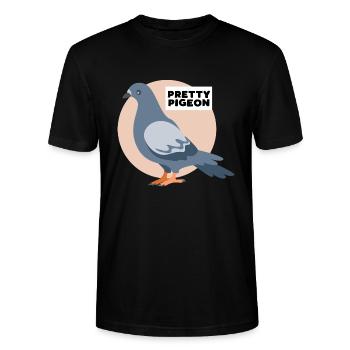 Hübsche Taube Niedliches Design für Taubenfans - Stanley/Stella Unisex Bio-T-Shirt CRAFTER - Schwarz - Vorne - Alina (178cm) & Michal (187cm)
